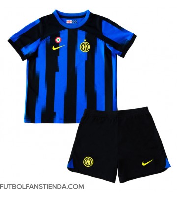Inter Milan Primera Equipación Niños 2023-24 Manga Corta (+ Pantalones cortos)